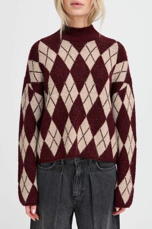 B-Young BYNAFTA ARGYLE JUMPER - PORT ROYALE