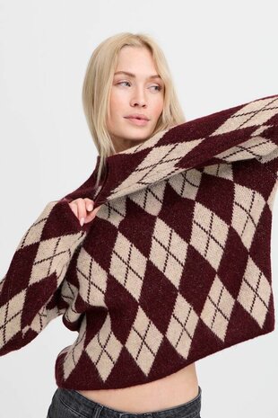 B-Young BYNAFTA ARGYLE JUMPER - PORT ROYALE
