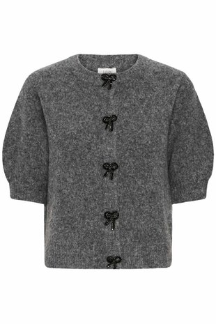 B-Young BYOMEA DECO CARDIGAN - Dark Grey Melange
