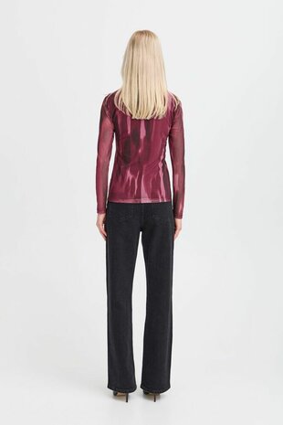B-Young BYPALOMA MESH LS TOP - PORT ROYALE BLUR - Red 