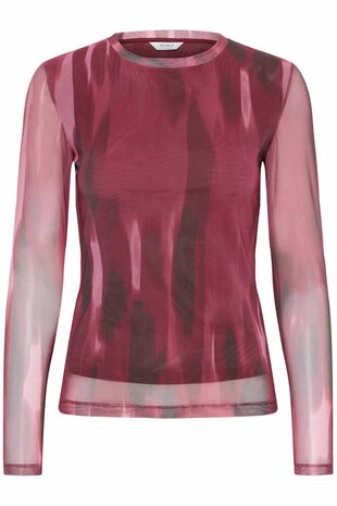 B-Young BYPALOMA MESH LS TOP - PORT ROYALE BLUR - Red 