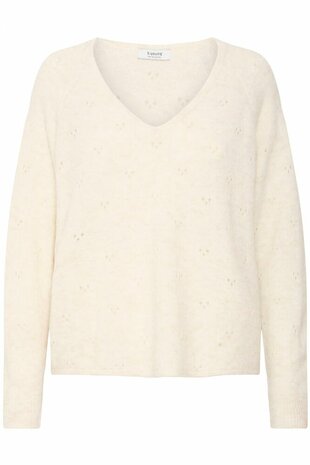 B-Young BYMONNA VNECK JUMPER - Birch Melange