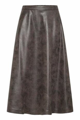 B-Young BYDIMION SKIRT - Brown Vegan Leather Mix