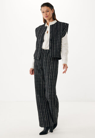 Mexx Sequins tweed waistcoat - Black