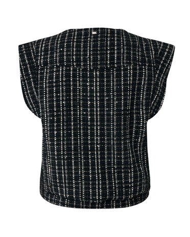Mexx Sequins tweed waistcoat - Black