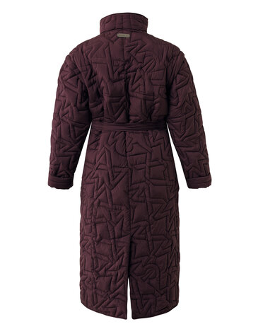 Mexx Logo quilted long coat I Dark Red