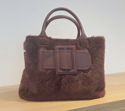 CT Leo Handtas bordeaux imitatiebont 