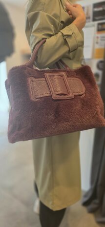 CT Leo Handtas bordeaux imitatiebont 