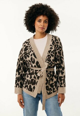Mexx Leopard jacquard kimono I multicolor