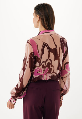 Mexx Blouse roze bruine tinten