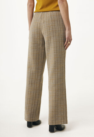 Mexx Broek Tweed Straight Taupe
