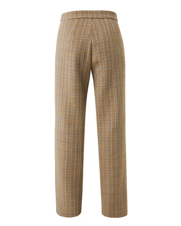 Mexx Broek Tweed Straight Taupe