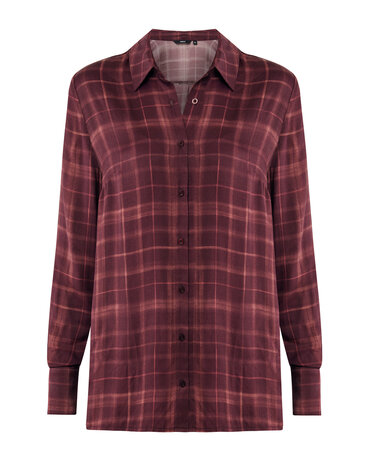 Mexx Satin printed check blouse