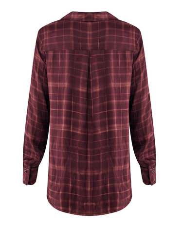 Mexx Satin printed check blouse