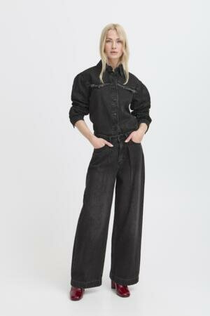 B-Young BYKANOA WIDE JEANS - Black Denim