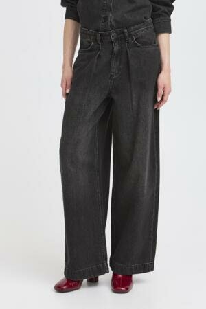 B-Young BYKANOA WIDE JEANS - Black Denim
