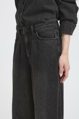 B-Young BYKANOA WIDE JEANS - Black Denim