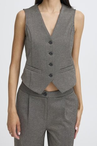 B-Young BYSATI Waistcoat I Frosted Almond Melange