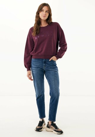 Mexx Sweater Oleander Relaxed Fit I Donkerrood