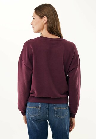 Mexx Sweater Oleander Relaxed Fit I Donkerrood