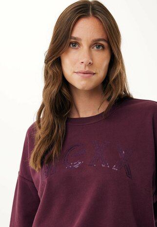 Mexx Sweater Oleander Relaxed Fit I Donkerrood