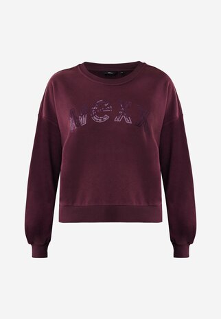 Mexx Sweater Oleander Relaxed Fit I Donkerrood