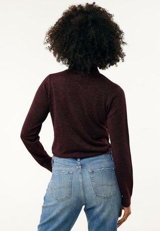 Mexx Feminine turtleneck sparkle I Dark Red