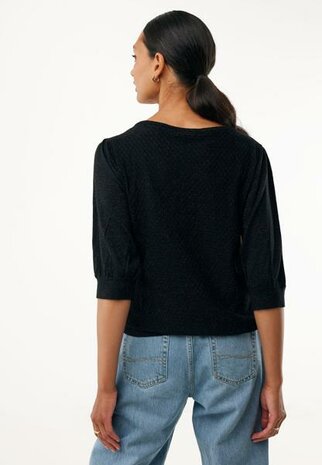 Mexx Fancy ajour sweater sparkle I Black
