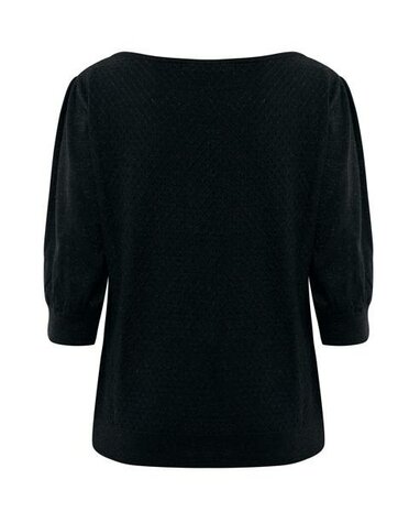 Mexx Fancy ajour sweater sparkle I Black