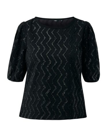 Mexx Glitter pattern organza blouse I Black
