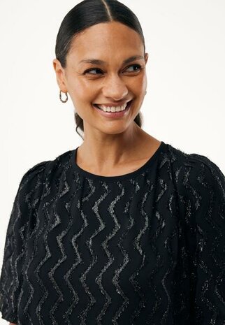 Mexx Glitter pattern organza dress I Black