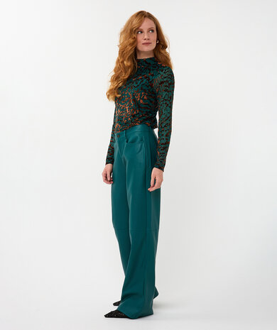 Esqualo Top mesh burnout - Teal