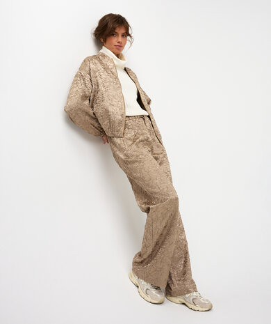 Esqualo Trousers shiny twill - Gold