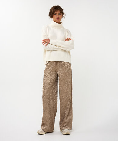 Esqualo Trousers shiny twill - Gold