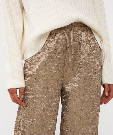 Esqualo Trousers shiny twill - Gold