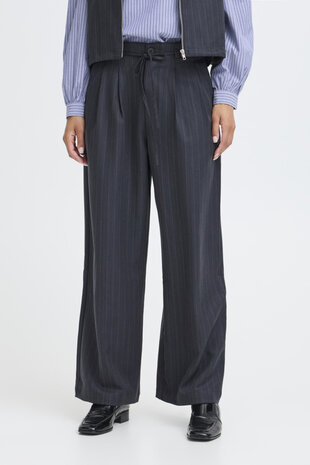 B-Young  BYXDAYO Trousers I DARK GREY PINSTRIPES
