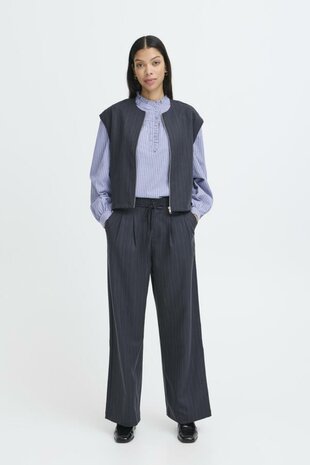 B-Young  BYXDAYO Trousers I DARK GREY PINSTRIPES