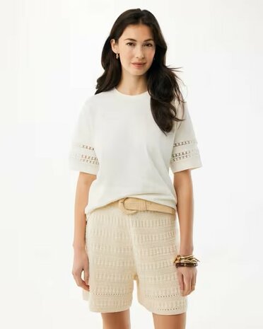 Mexx Embroidery detail top I Off white