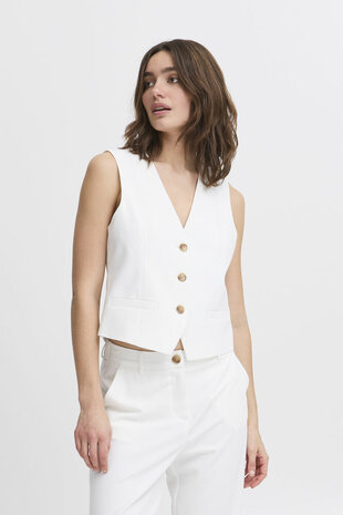 B-Young BYDECERI WAISTCOAT 2 I Marshmallow - White