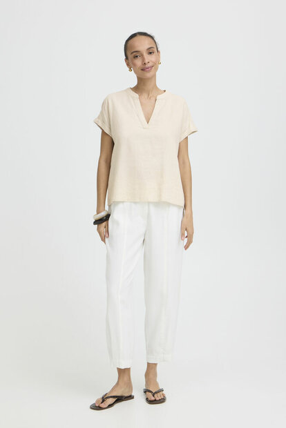 B-Young BYFALAKKA V BLOUSE 2 I Rainy Day Melange - Nature