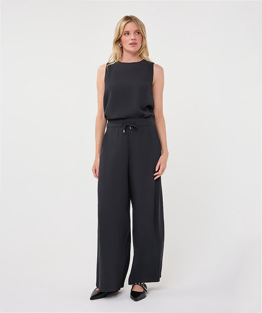 EsQualo Trousers Wide Acetate | Wijde Broek