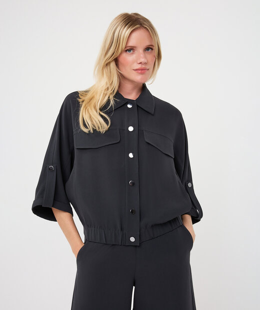 EsQualo Blouse Acetate | Oversized Blousejack