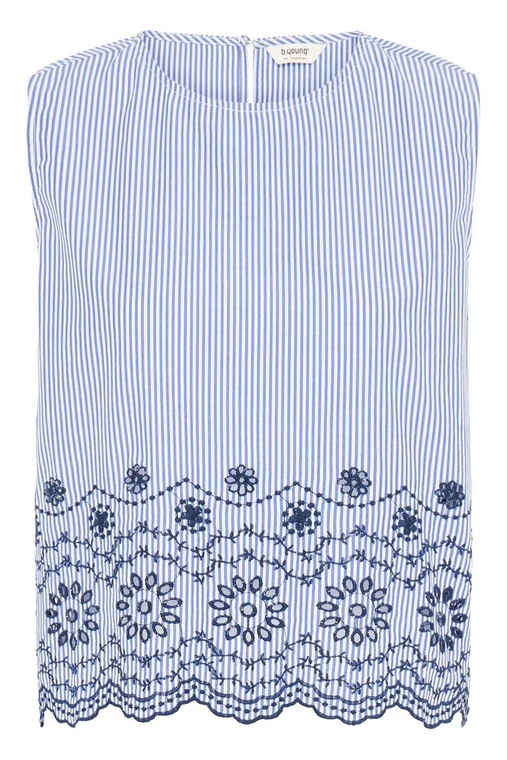 B-Young BYINZI TOP  I Embroidery Blue