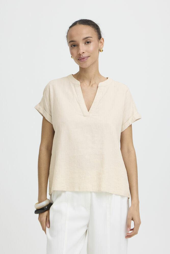B-Young BYFALAKKA V BLOUSE 2 I Rainy Day Melange - Nature