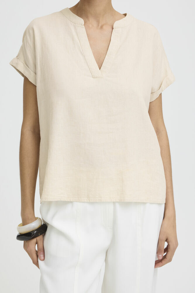 B-Young BYFALAKKA V BLOUSE 2 I Rainy Day Melange - Nature