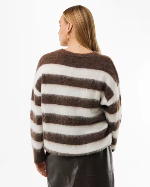 Mexx Striped Wool Sweater | Warm Brown