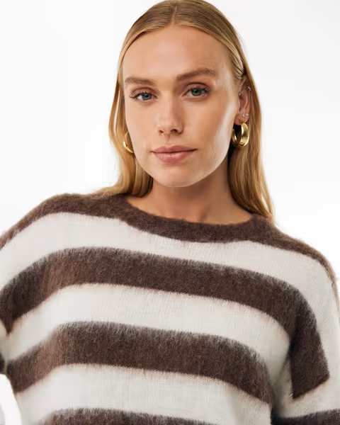 Mexx Striped Wool Sweater | Warm Brown