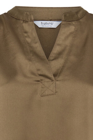 B-Young Byselita V Placket Neck | Sepia 