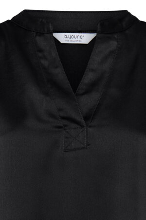 B-Young Byselita V Placket Neck | Meteorite