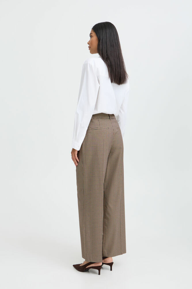 B-Young Byestolo Pants | Sepia Check - Green